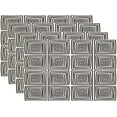 thumbnail image 1 of Classic Greek Key Placemats,Black White Line Maze Meander Washable Linen Table Mats for Kitchen Table Double Insulation Decor Dining Set Indoor Outdoor 12X18 in Set of 4, 1 of 6