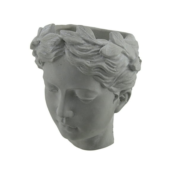 Classic Greek Lady Indoor/Outdoor Wall Mounted Cement Head Planter