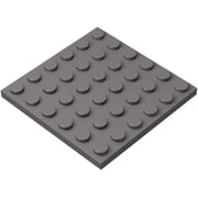 Classic Grey Plates Bulk, Dark Gray Plate 6x6, Building Plates Flat 20 Piece, Compatible with Lego Parts and Pieces 6x6 Gray PlatesColor Dark Gray