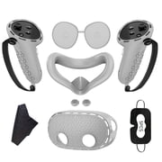 Classic Grey Silicone Cover Set for Meta Quest 3S Gaming Accessories
