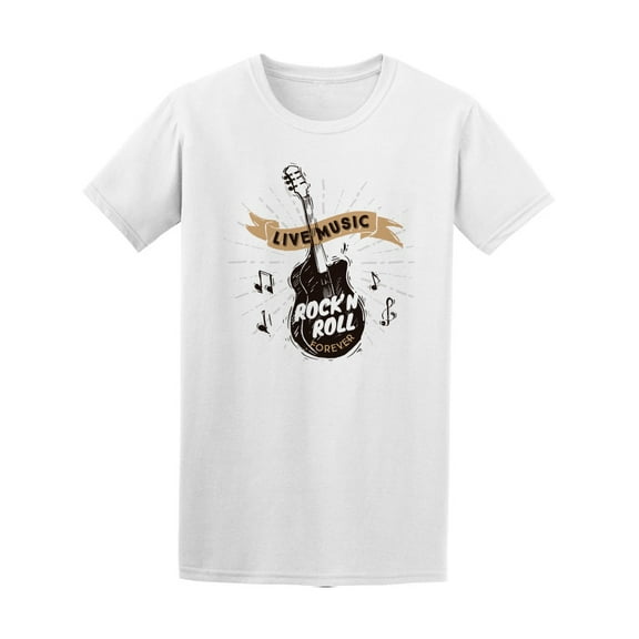 Classic Guitar Sketch T-Shirt Men -Image by Shutterstock, Male Large