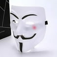 thumbnail image 1 of Classic Hacker Style Mask White Costume Prop Adult Cosplay Party Accessory, 1 of 14