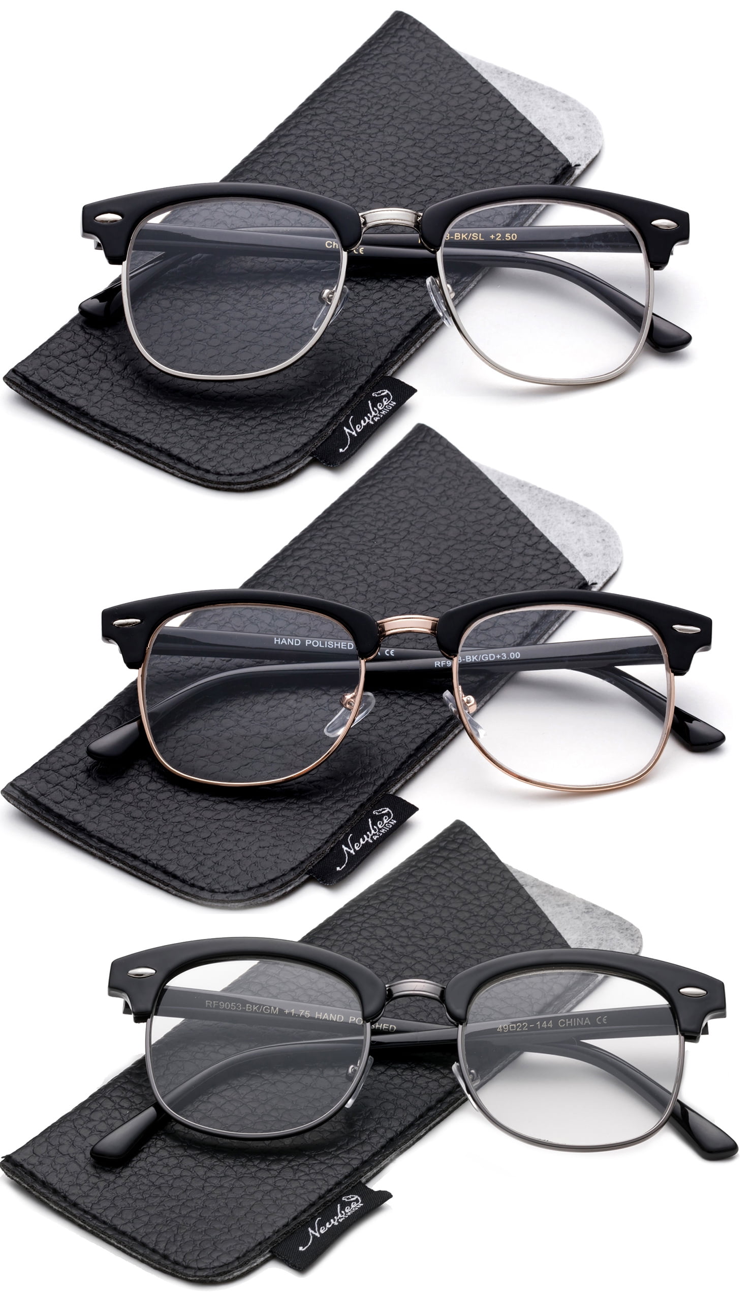 Buy EYLRIM Classic Thick Square Frame Clear Lens Glasses for Women Men Non Prescription  Eyeglasses, A1 Bright Black, Medium at