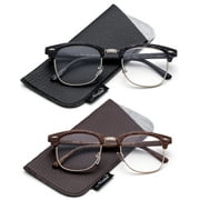 Classic Half Frame Clear Lens Glasses Non Prescription Eyeglasses for Men & for Women