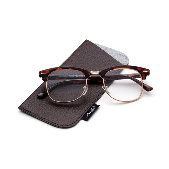 Classic Half Frame Clear Lens Glasses Non Prescription Eyeglasses for Men & for Women