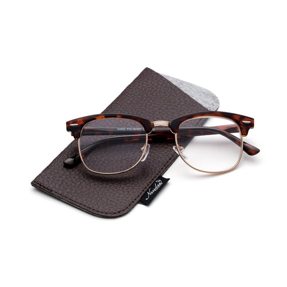 Classic Half Frame Clear Lens Glasses Non Prescription Eyeglasses for Men & for Women