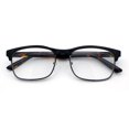 thumbnail image 1 of Classic Half Rim Contemporary Fashion Rectangle Powered Reading Glasses Black Tortoise +1.5, 1 of 7