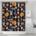thumbnail image 1 of Classic Halloween Icons Pattern Shower Curtain 72"x84" ,Bathroom Decorative Shower Curtains Set with 12 Hooks,Modern Waterproof Washable Shower Curtain, 1 of 6