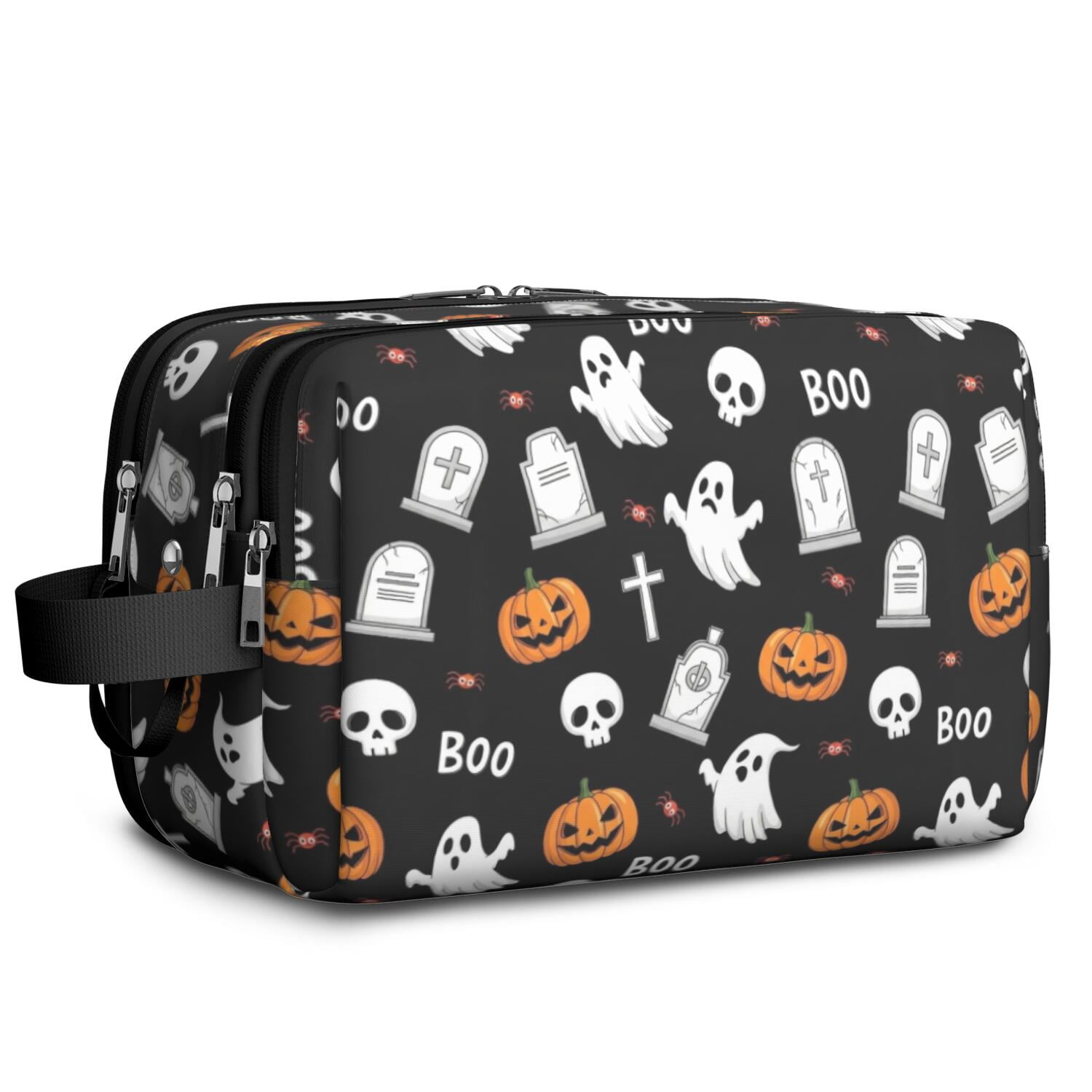 Classic Halloween Icons Pattern Travel Toiletry Bag, Travel Wash Pouch ...