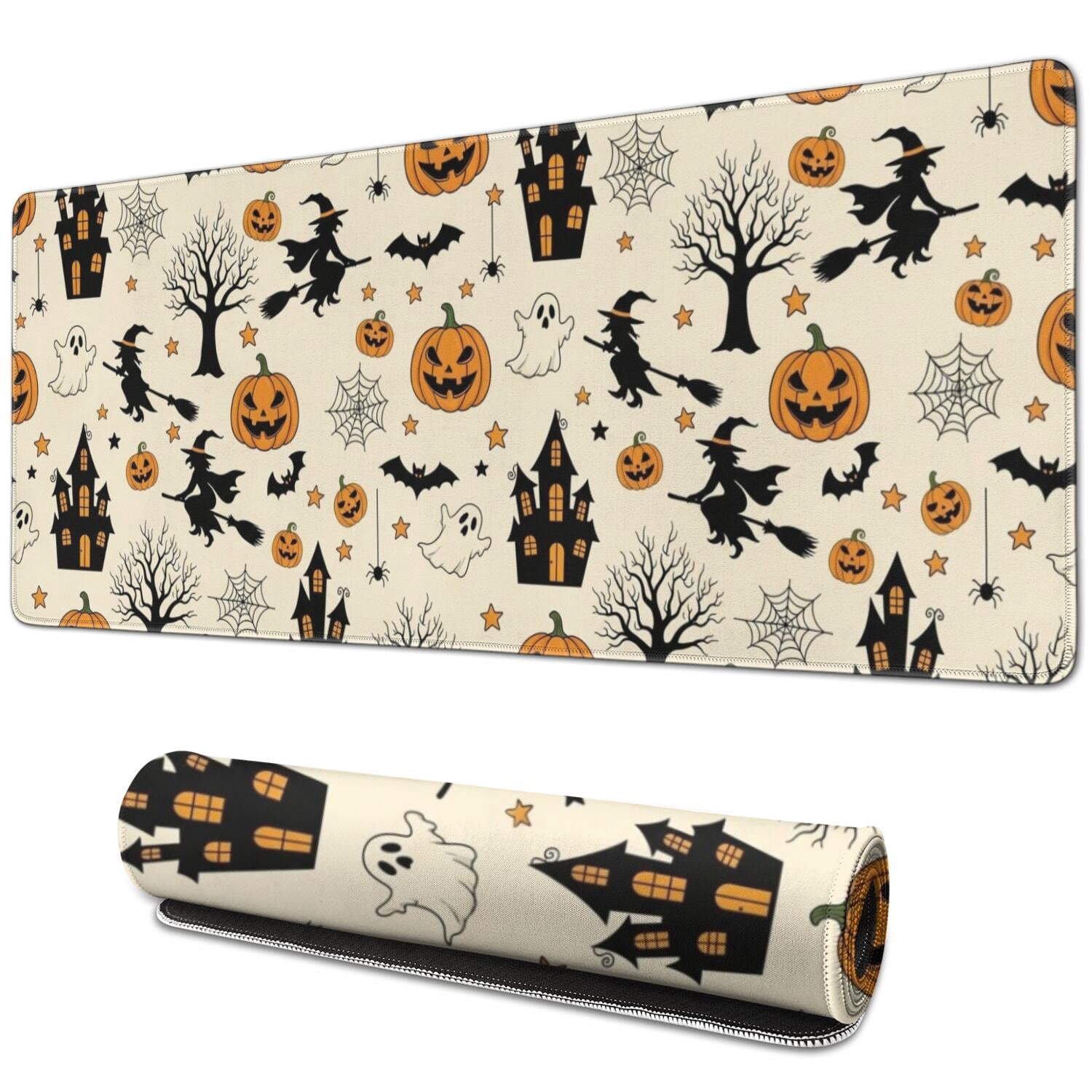 Classic Halloween Pattern Extended Large Mouse Pad, Desk Protector Mat ...