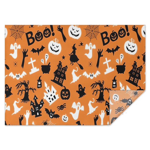 Classic Halloween Pattern Rectangle Tablecloth 60"x84",Waterproof Polyester Rectangle Table Cloth, Wipeable Spillproof Polyester Tablecloth for Dining, Camping, Indoor and Outdoor