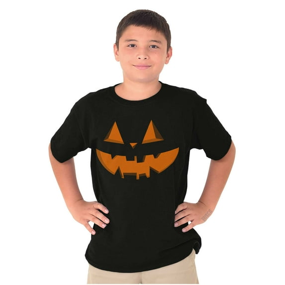 Classic Halloween Pumpkin Costume Crewneck T Shirts Boy Girl Teen Brisco Brands S