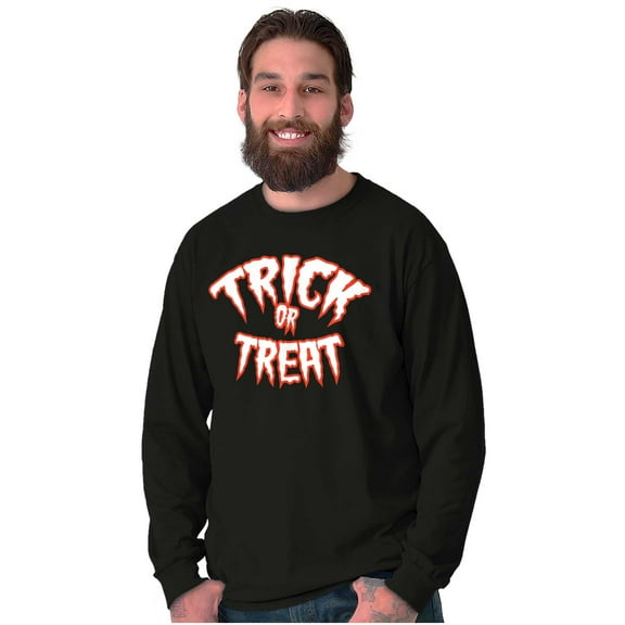 Classic Halloween Trick or Treat Long Sleeve TShirt Men Women Brisco Brands X