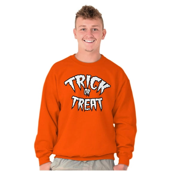 Classic Halloween Trick or Treat Sweatshirt for Men or Women Brisco Brands M