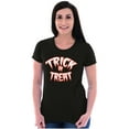 thumbnail image 1 of Classic Halloween Trick or Treat Womens Slim Fit Graphic Tee Brisco Brands S, 1 of 5