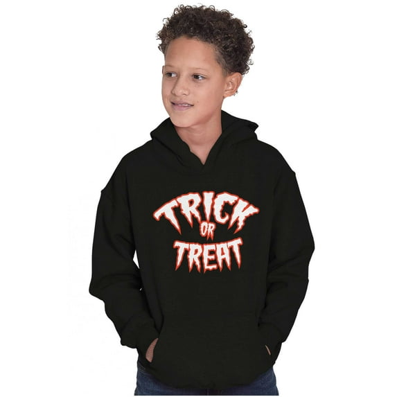 Classic Halloween Trick or Treat Youth Hoodie Boy Girl Teen Brisco Brands XS