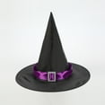 thumbnail image 1 of Classic Halloween Witch Hat Adult Kids Party Accessory Pointed Wizard Cap with Wide Brim, 1 of 3