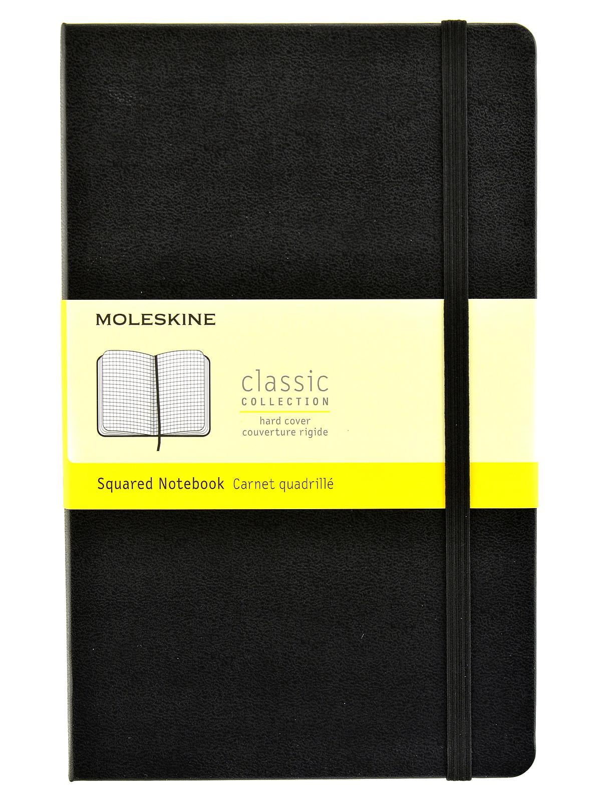 Classic Hard Cover Notebooks black, 5 in. x 8 1/4 in., 240 pages, squared (pack of 2)