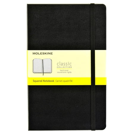 Classic Hard Cover Notebooks black, 5 in. x 8 1/4 in., 240 pages, squared (pack of 2)