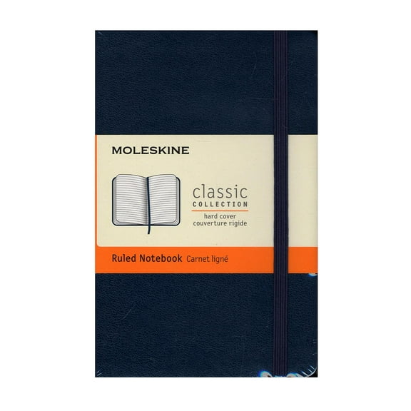 Classic Hard Cover Notebooks sapphire blue, 3 1/2 in. x 5 1/2 in., 192 pages, lined (pack of 2)