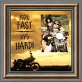 thumbnail image 1 of Classic Harley Davidson Motorcycle "Ride Fast, Live Hard" Sunset Picture Frame, 10x10 9766, 1 of 6