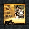 thumbnail image 1 of Classic Harley Davidson Motorcycle "Ride Fast, Live Hard" Sunset Picture Frame, 10x10 9766, 1 of 6