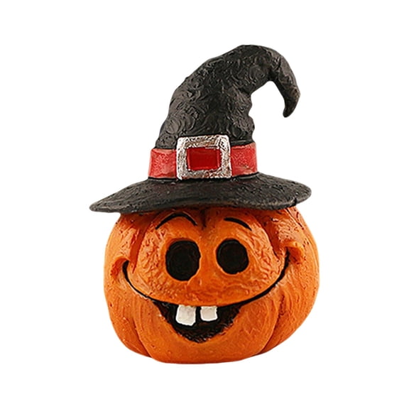 Classic Harvest Halloween Pumpkin Head Scene Decor, Indoor Home Tabletop Haunted House Trick Or Treat Spooky Party Vibe, Weatherproof Reusable Craftsmanship Display For Holiday Family Guests