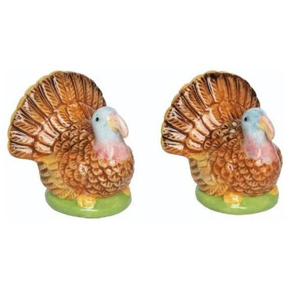 Tabletop Classic Harvest Turkey S&P Dolomite Thanksgiving Gobble Th00012