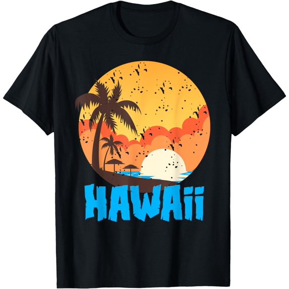 Classic Hawaiian Palm Beach Hawaii Souvenir T-Shirt