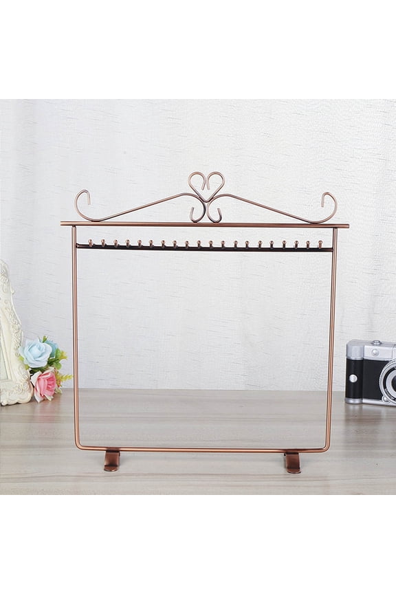 Classic Heart Shaped Metal Jewelry Organizer Display Stand Wall Mounted Earring Necklace Hanger Rack for Home
