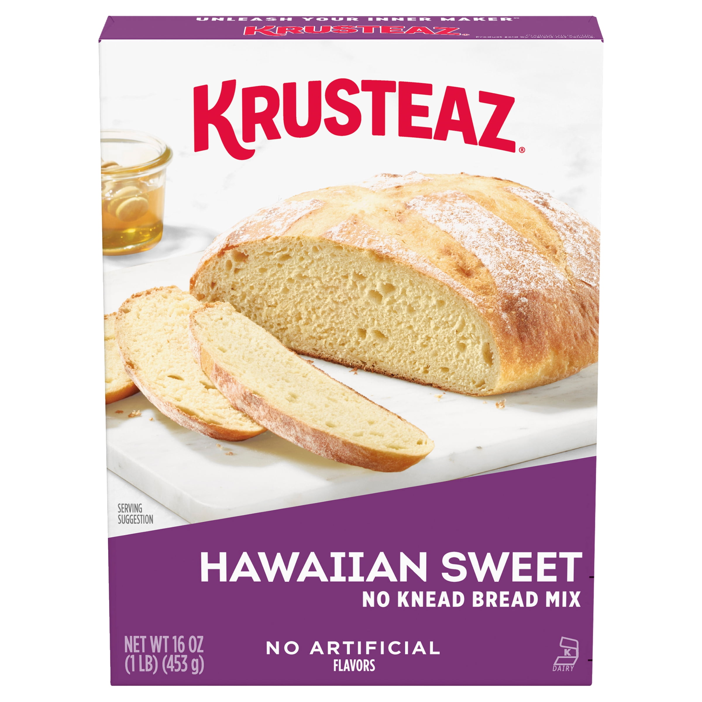 Krusteaz Hawaiian Sweet No Knead Bread Mix 16 oz. Box
