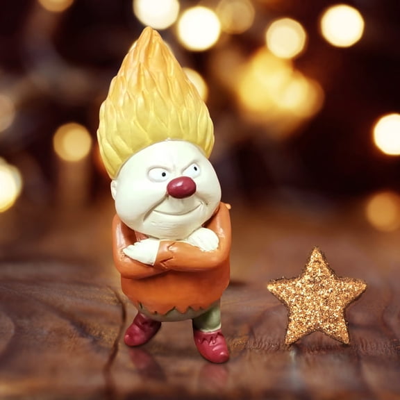 Classic Heat Miser & Snow Miser Mini Figurine The Year Without Santa Claus, Complete Fire & Ice Twin Small Character Statues