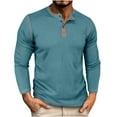 thumbnail image 1 of Classic Henley Shirt for Men Clearance Sales,Long Sleeve Cotton Jerseys Tee Lightweight Work Shirts Button Placket Daily Wear Clearance Sale, 1 of 6