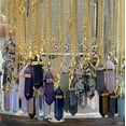 thumbnail image 1 of Classic Hexagon healing crystal necklaces - Gold chain, 1 of 5