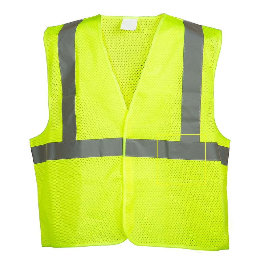 Classic HiVis Safety Vest - Yellow - Xlarge - 5 pack
