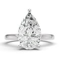 thumbnail image 1 of Classic Hidden Halo Lab Grown Diamond Engagement Ring in 14K White Gold (2.50 CT Pear Center) Ring Size : 7, 1 of 5