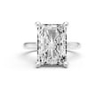 thumbnail image 1 of Classic Hidden Halo Lab Grown Diamond Engagement Ring in 14K White Gold (2.50 CT Radiant Center) Ring Size : 9.5, 1 of 5