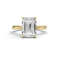thumbnail image 1 of Classic Hidden Halo Lab Grown Diamond Engagement Ring in 14K Yellow Gold (2 CT Emerald Center) Ring Size : 4.5, 1 of 5