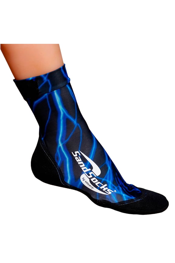 Classic High Top Neoprene Athletic Socks - Blue Lightning