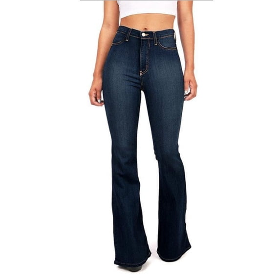 Classic High-Waisted Flare Jeans
