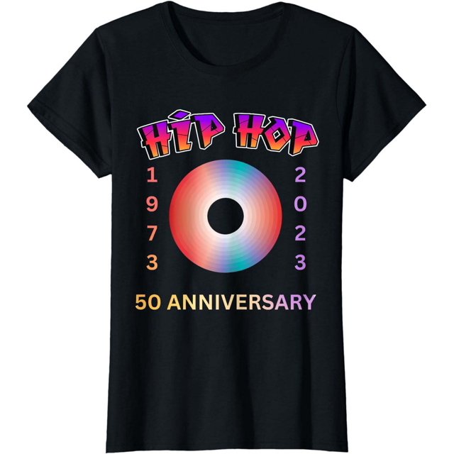 Classic Hip Hop Vinyl 50th Anniversary Tee - Celebrate 50 Years of