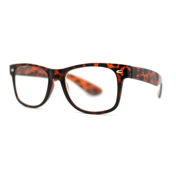 Classic Hipster Horn Rim Reading Glasses Tortoise +2.0