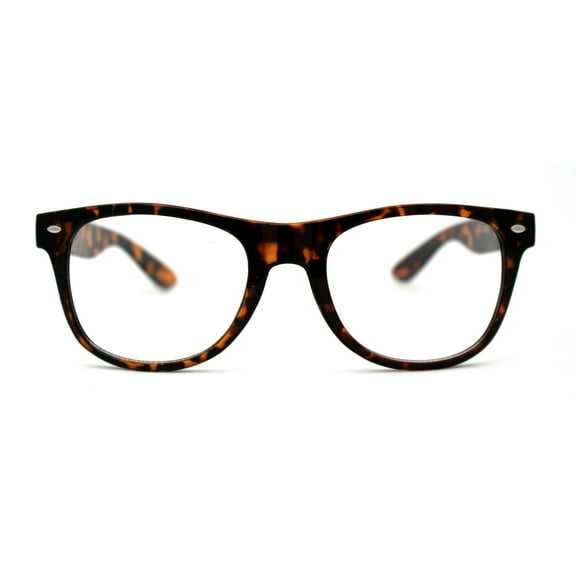 Classic Hipster Plastic Horn Rim Blue Light Filtering Computer Glasses Tortoise