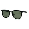 thumbnail image 1 of Classic Hipster Rectangular Keyhole Horn Rim Sunglasses Matte Black Green, 1 of 4