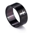 thumbnail image 1 of Unisex Stainless Steel Ring with Hollow Cross Design Electroplated Finish Durable Ring Stylish Band Ring for Men and Women Fashion Jewelry, 1 of 6