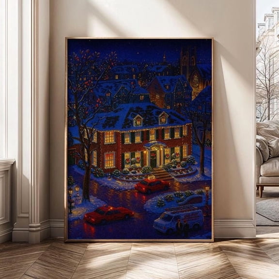 Classic Home Alone Poster Nostalgic Ch.rist.m.as Art Size 24''x36''-Gategoo