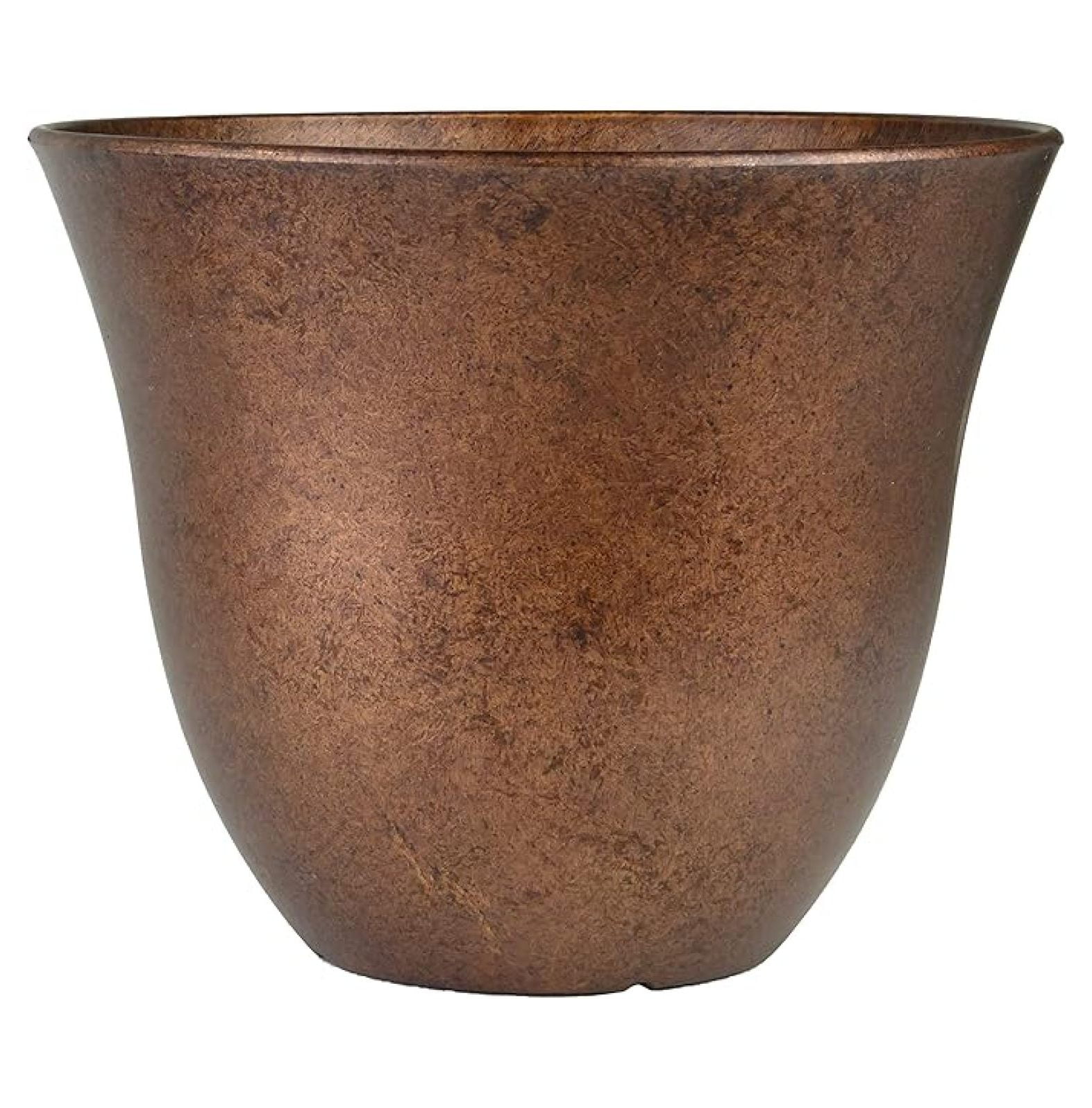 Honeysuckle Resin Flower Pot Planter - 13" Round Outdoor Indoor Plant Pot - Copper Finish