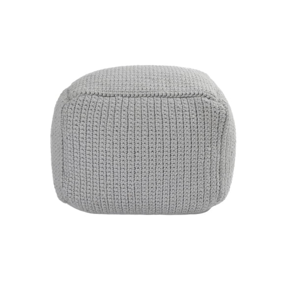 Classic Home Performance  Prism Gray Pouf 18x18x14