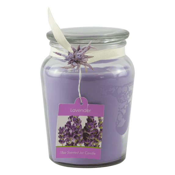 Classic Home Purple Lavender 18oz Jar Candle with Lid