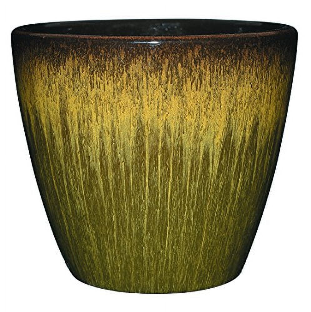 Willow Green 8" Resin Round Indoor/Outdoor Planter
